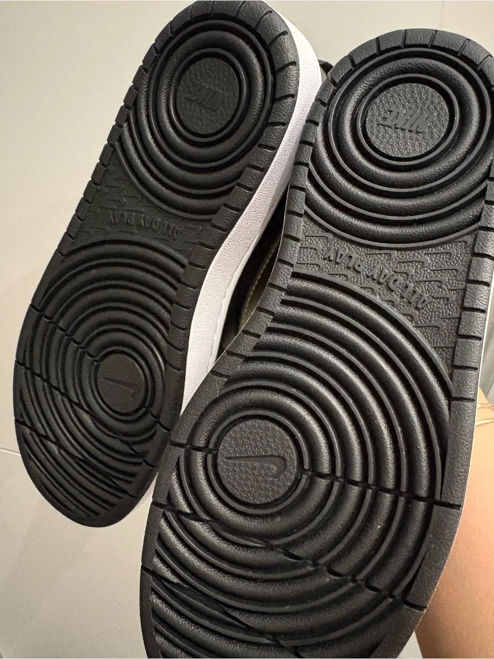 Nike Kids Black Sneakers with Gold Swoosh Accent - Picture 2 of 5
